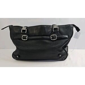 VTG Etienne Aigner Shoulder Bag Black Soft Leather Purse W/ Three Compartments